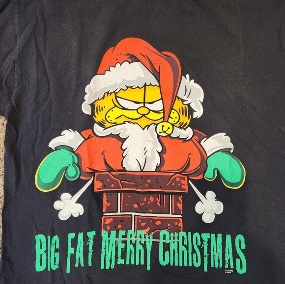 Vintage Garfield Christmas Tee Men's Size Large - Picture 2 of 5